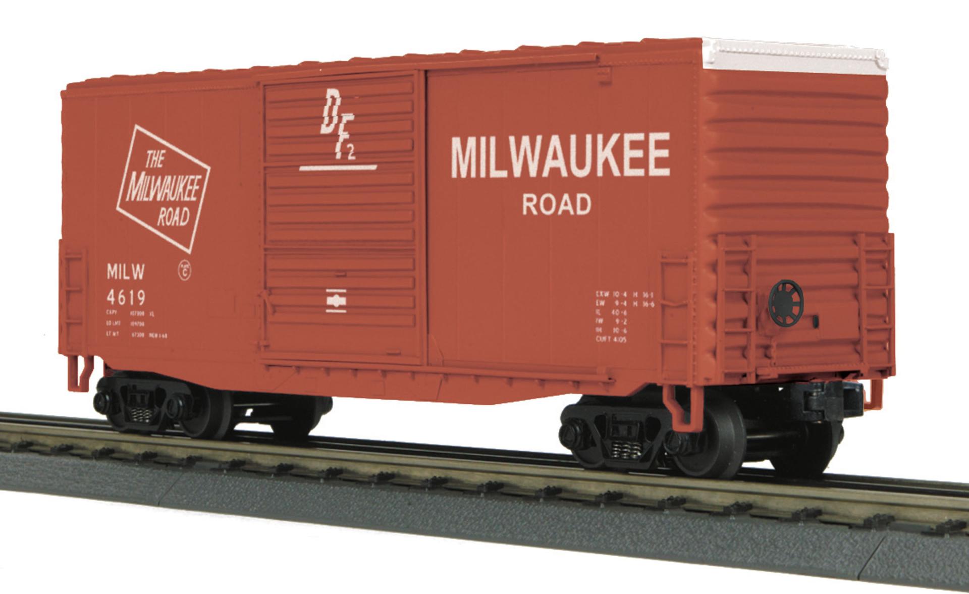 Milwaukee Road O Gauge RailKing 40' High Cube Box Car | MTH