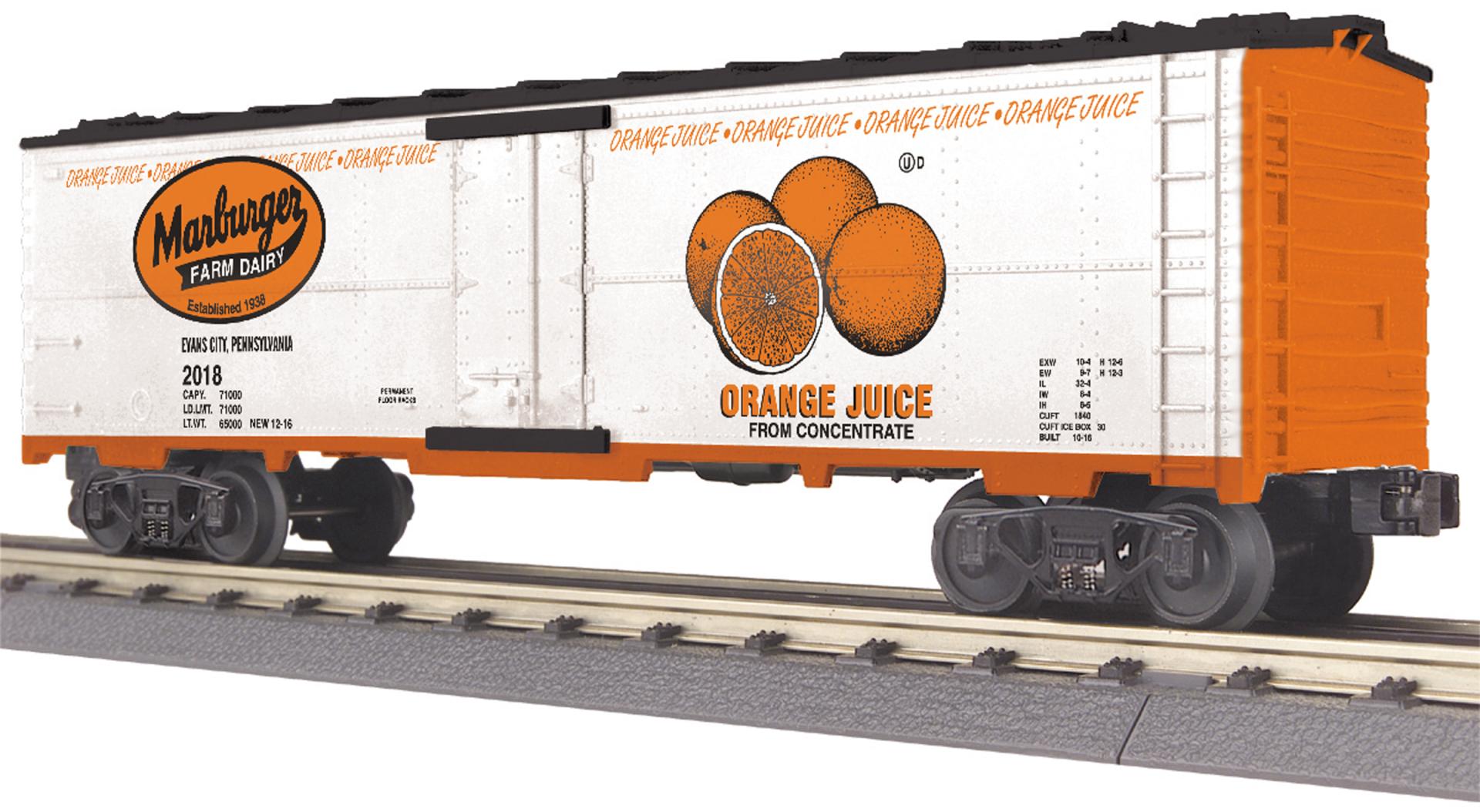 Marburger Dairy O Gauge RailKing Modern Reefer Car | MTH Trains