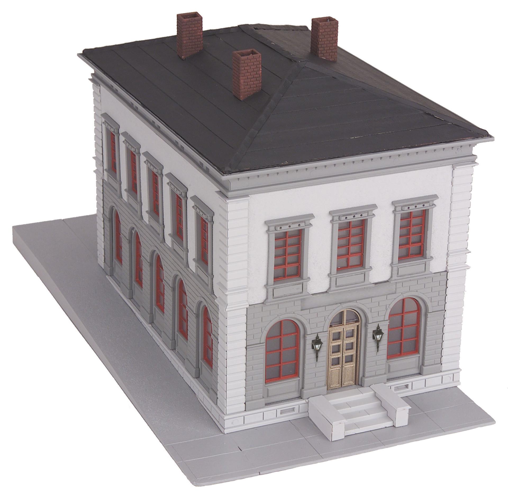 Gray & Black Police Station | MTH Trains