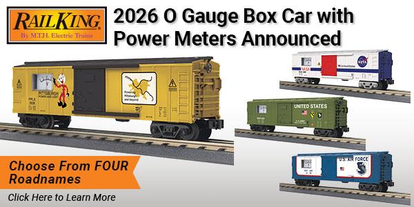 2026 RailKing O Gauge Box Car w/Power Meter Announced | MTH Trains
